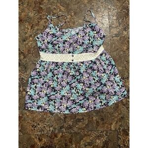 White Birch Los Angeles Women’s Floral Tank Top Size Medium